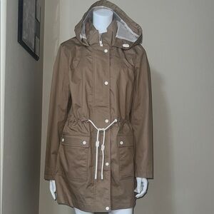 NWT, Hunter Brown Hooded Women's Jacket, size L